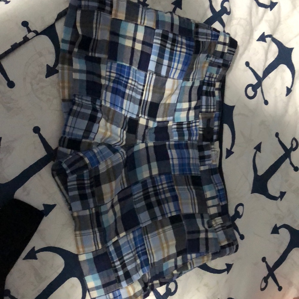 plaid shorts